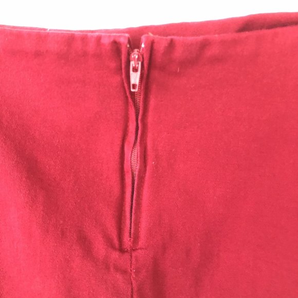 VINTAGE Generation V USA Burgundy Knee High Skirt - Picture 5 of 7